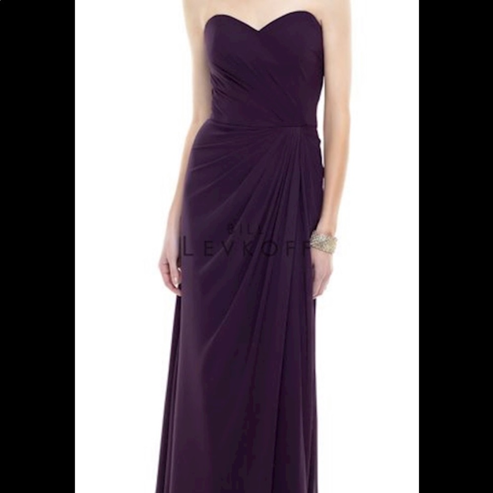 SAMPLE - Bill Levkoff dress style #159 in plum.